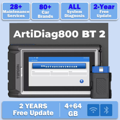 TOPDON AD800BT2 Car Diagnostic Tool OBD2 Scanner DPF Engine ABS SRS TPMS