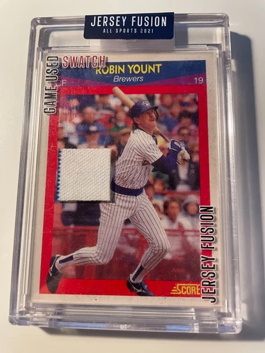 Robin Yount 2021 Jersey Fusion Game Used 1988 Jersey Patch Card Brewers 03