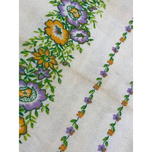 De Colección Tela Púrpura Naranja Floral Rayas Blanco Marfil Acolchado Costura Restos Arte - Imagen 12 de 13