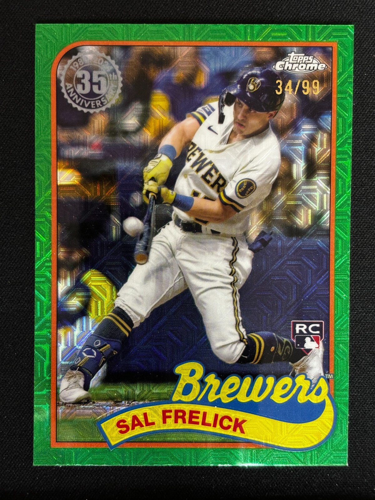 Sal Frelick RC 2024 Topps Chrome Silver Pack GREEN REFRACTOR /99 Brewers