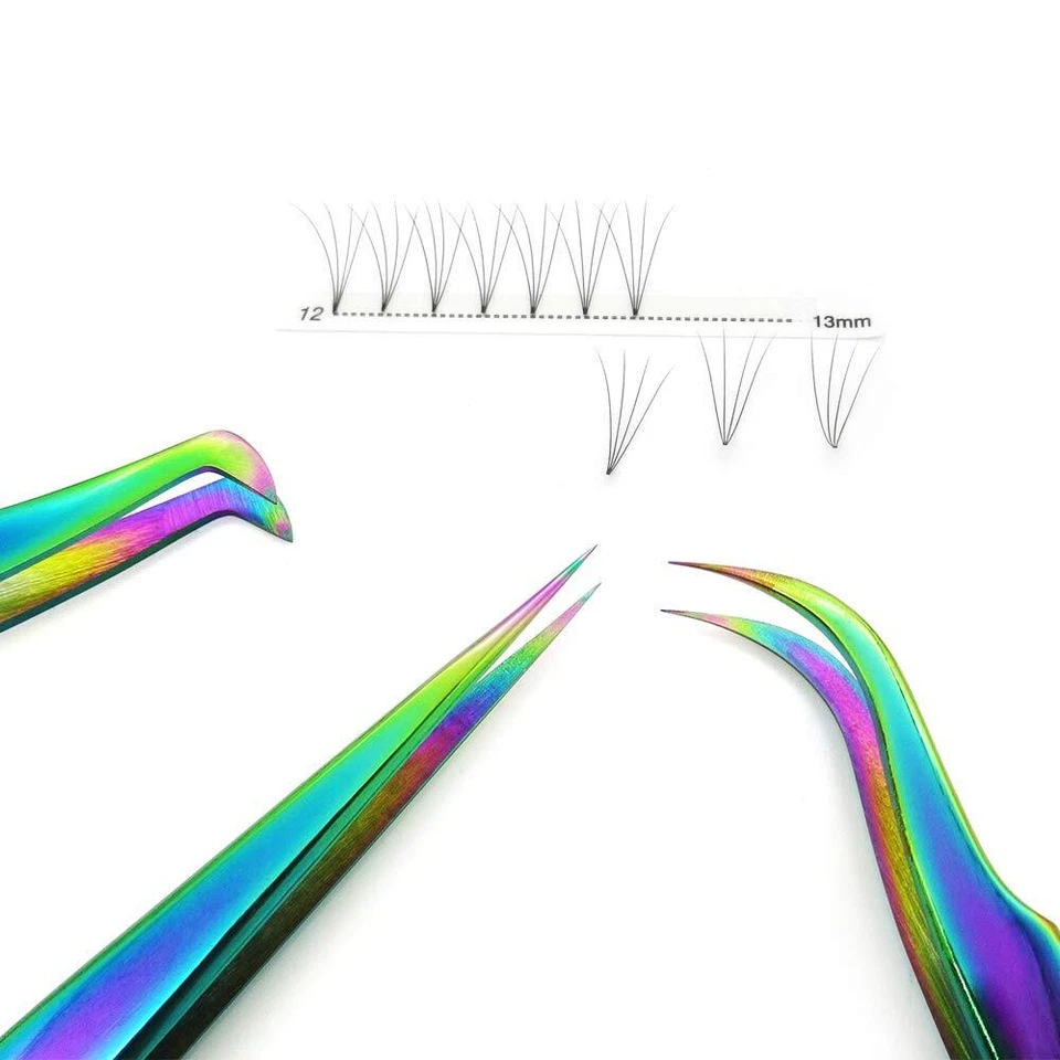 3Pcs Eyelash Extension Tweezers Precision Applicator Tools Set Stainless Steel - Image 4 of 4