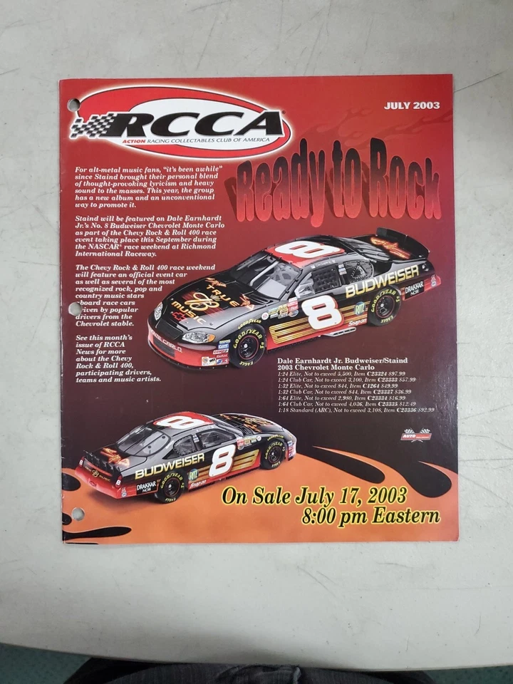 RCCA Magazine Dale Earnhardt Kevin Harvick Jeff Gordon DuPont Ballpark Racin X12 - Image 4 of 4
