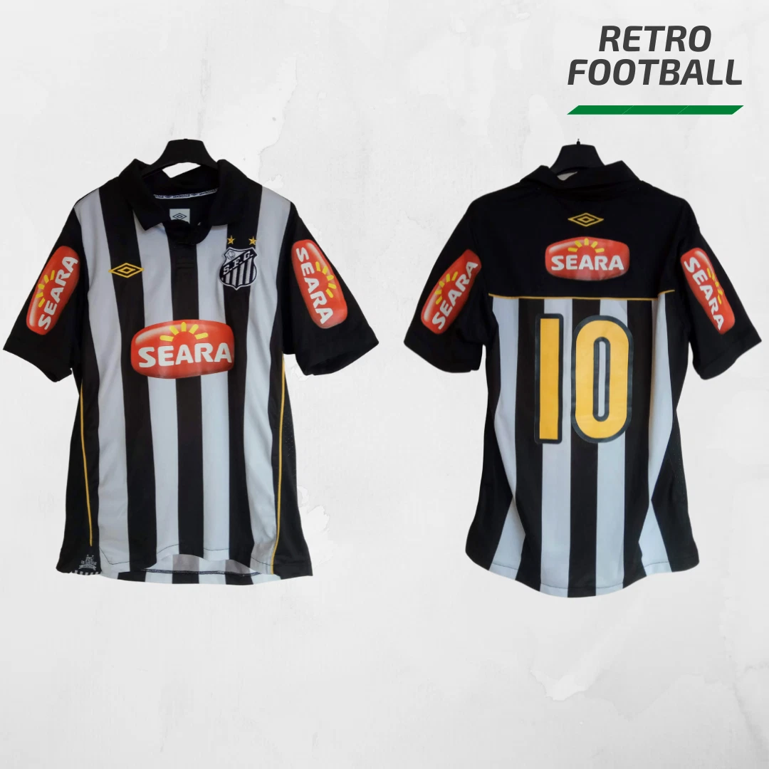 UMBRO SANTOS FC 2010 JERSEY BRAZIL SHIRT SOCCER camiseta football L Neymar era