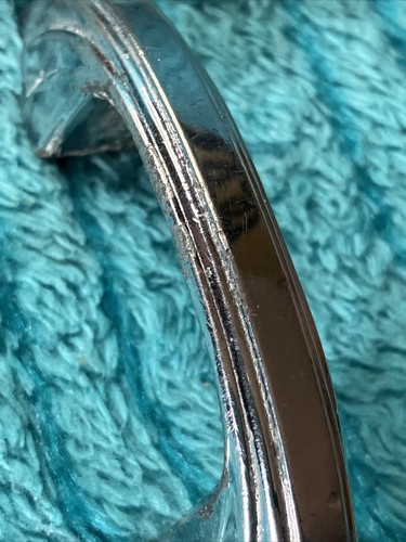 2 Manici Cromati Vintage Anni '40 Deco 3 1/4"" Arcato 2"" OC - Foto 19 di 19