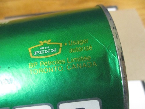 Vintage William Penn WM. Penn by BP Canada 1 Liter 10W30 Motor Oil Can Tin Empty - Picture 17 of 17