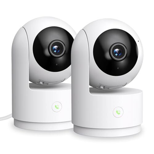 HARYMOR Indoor Security Camera, 2K Pet Camera, 360 Degree 2.4GHz Home Camera ...-image