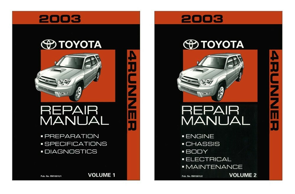 2003 Toyota 4-Runner Shop Service Repair Manual Book Engine