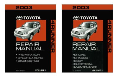 2003 Toyota 4-Runner Shop Service Repair Manual Book Engine