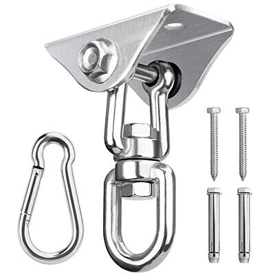 Stainless Steel Hammock Chair Hanging Kit 360 Swivel Hook Screw