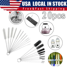 US Nylon Straw Brush Cleaner Bottle Tube Pipe Small Long Cleaning 1-10Set