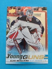 2019-20 Elvis Merzlikins Upper Deck Young Guns SILVER FOIL Rookie RC