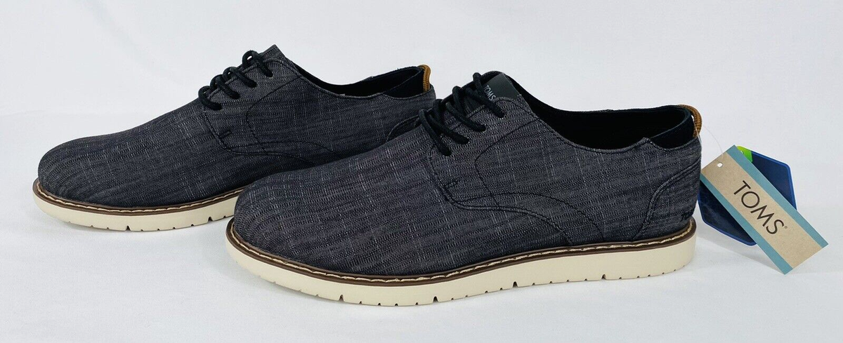 Toms Men Navi Oxford-Black Crosshatch Denim - Size 8.5 - NWT  display picture 2