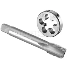 5/8"-24 UNEF Tap and Die Set Right Hand, 5/8 x 24 UNEF Thread Tap and Round Die