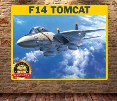 F14 Tomcat - Rare - Man Cave - Metal Sign 11 x 14
