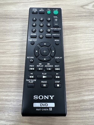 Sony Remote Control (RMT-D197A) for Select Sony DVD Players Black EUC