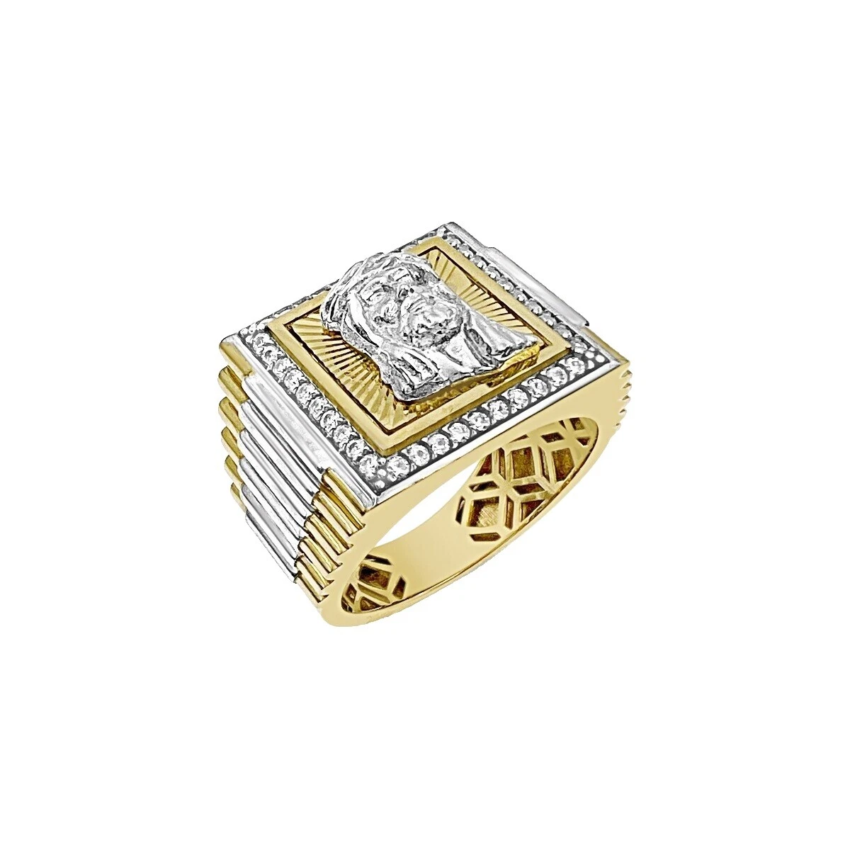 Cubic Zirconia Anillos de Banda Anillo para Hombres 11.5