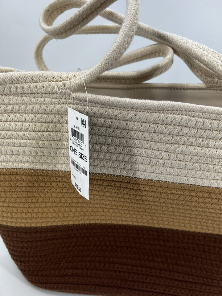 INC International Kasie boho rope large tote beach bag | eBay