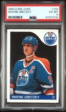 1985-86 O-Pee-Chee NHL Hockey #120 Wayne Gretzky PSA 6 EX-MT