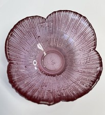 Blenko Glass Flower Petal Bowl Rose Pink 1960  s