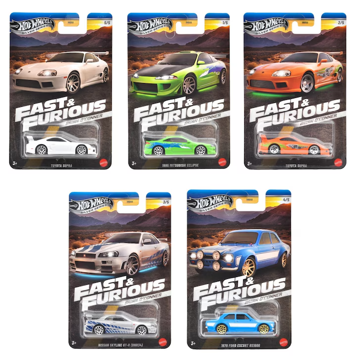 ミニカー Hotwheels FAST&FURIOUS BOX ASSORT 2025 Hot Wheels Silver Series Fast & Furious 10 Car Pack Box