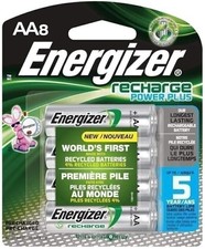 Energizer Recharge Power Plus AA8 2300 mAh, 8 Rechargable Batteries