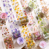 6 Rolls Washi Tape Sticker Set，Blumen Plants Pet Washi Masking Tape Sticker Tran
