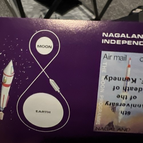 Francobollo Cenerentola dal Nagaland JFK Invert s/s Pr - Foto 3 di 3