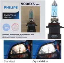 Philips Crystal Vision Platinum 9006xs 55w Two Bulbs Head Light Replacement Lamp