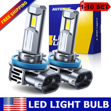 1-10set Auxito H11 Led Headlight Kit Low Beam Bulbs Super Bright 6500k White 2x