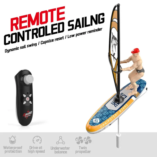 2.4G RC Speedboat Remote Control Racing Sailing Boat Swing Balance Sailboat Elec - Picture 9 of 18