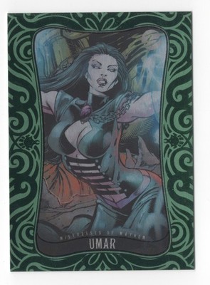 Umar 2014 Marvel Dangerous Divas Series 2 Emerald Parallel Card #41 /100
