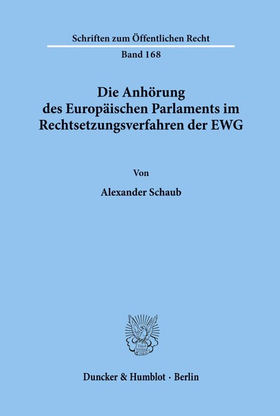 Alexander Schaub | Die AnhöRung Des EuropäIschen Parlaments Im...-image