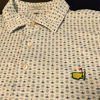 Masters Peter Millar Clubhouse Polo White Size L Excellent Pre Owned Condition