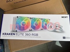 NZXT - Kraken Elite 360 RGB Radiator CPU Liquid Cooler Core Fans white