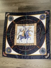 VTG Hermes Paris FEUX D'ARTIFICE 1991 Carre Silk Scarf -Read-