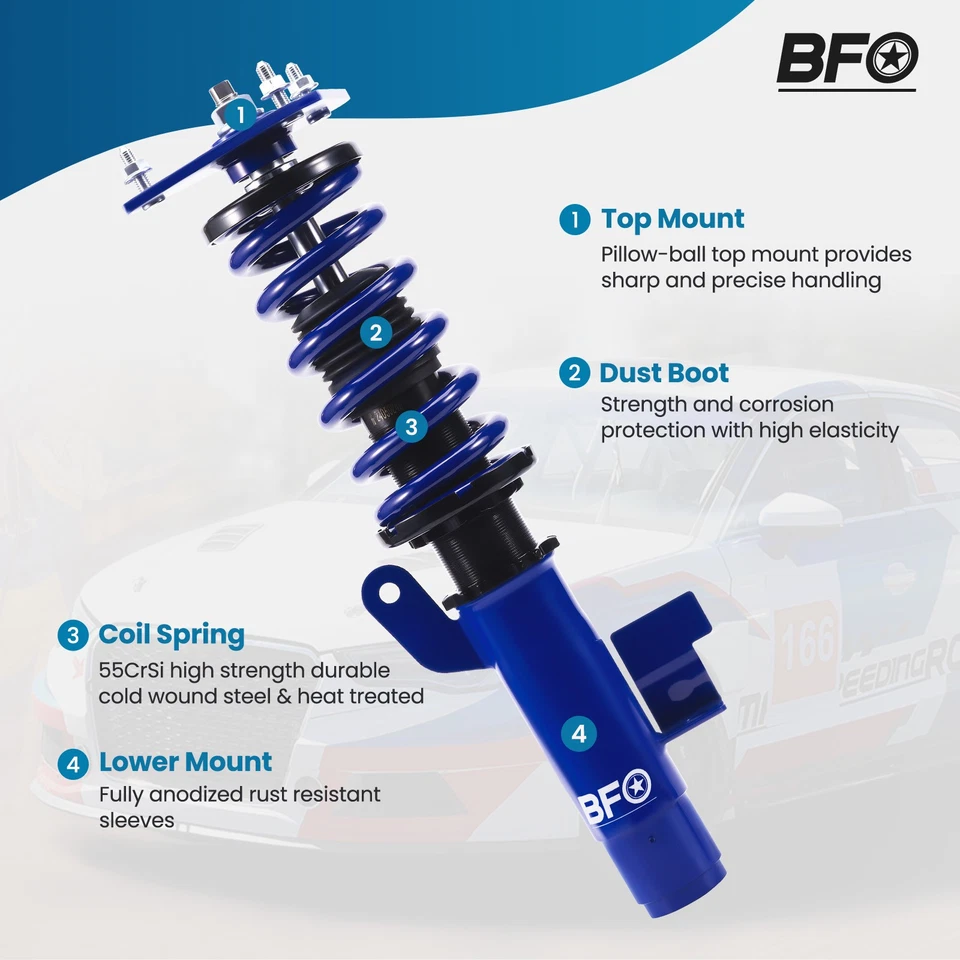 Coilover Kits for Mazda 3 BK SP23 2004-2009 BL 2010-2013 Coilovers Shock Struts - image 4 of 4