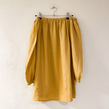 Reformation Andi Linen Mini Dress in Gold Extra Small