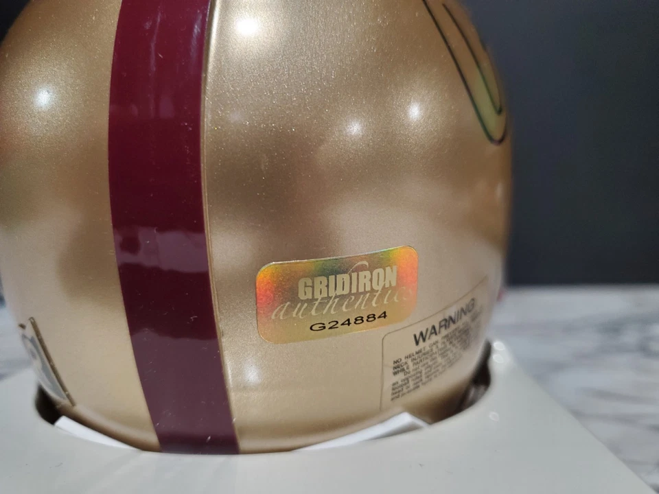 Doug Flutie Gerard Phelan Signed Boston College Mini Helmet "11-23-84"  - Image 2 of 4