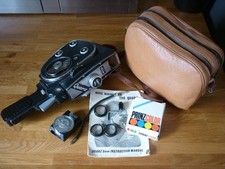 Vintage USSR Quartz Amateur Cine Camera (Double 8 mm Film) Case & Instructions
