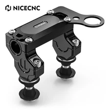 NICECNC HandleBar Riser Mount Clamp Kit For Suzuki DRZ400SM 2005-2023 2024 Black