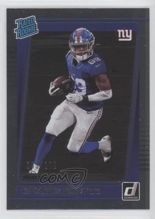 2021 Panini Donruss Rated Press Proof Silver 51/100 Kadarius Toney Rookie RC d4v