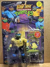 1994 Playmates Star Trek TMNT Captain Leonardo Sealed MOC Action Figure  3451