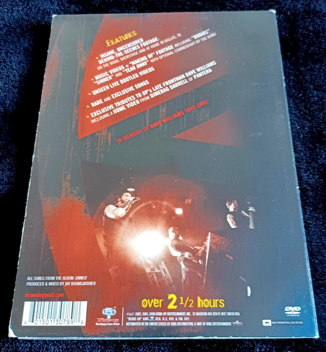 Drowning Pool Sinema DVD Wind Up Records Dave Williams Dimebag