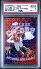 2024 ONIT CLEMSON UNIVERSITY NIL COLLEGE COLORS PYRAMIDS ANTONIO WILLIAMS PSA 8