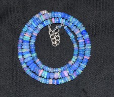 AAA Natural Ethiopian Opal Welo Fire Opal Gemstone Beads 16''Necklace AF0172
