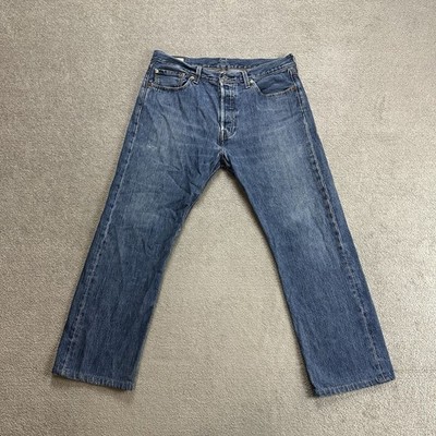 LEVIS 501 Herren Jeans Hose W34 L28 Vintage Premium Straight 32418 Blau Denim