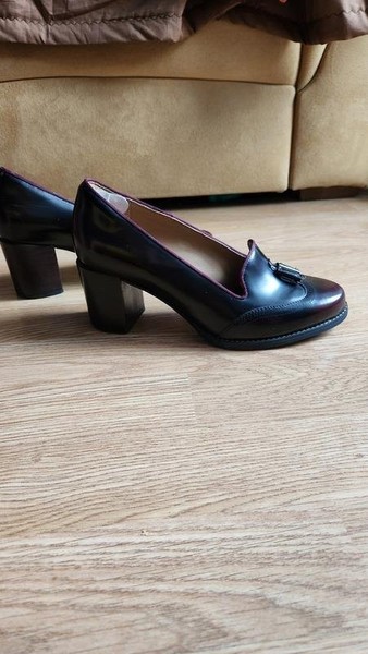 Women Clarks Heels Burgundy Leather 38 #1PI2