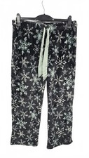 Cozy Black Pajama Pants with Snowflake Print