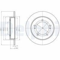 2X Bremsscheibe Delphi BG4289 FüR Jimny SN Suzuki A6G SN413 16V JB33 4WD JB43
