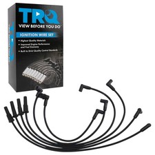 TRQ Spark Plug Wire Set for 77-90 Ford Mercury - L4 2.0L 2.3L - 8mm Silicone